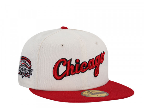 New Era Chicago White Sox Comiskey Park Creme Legend Two Tone Edition 59Fifty Fitted Cap