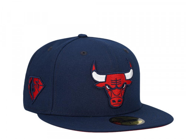 New Era Chicago Bulls 75th Anniversary Ocean Blue Edition 59Fifty Fitted Cap