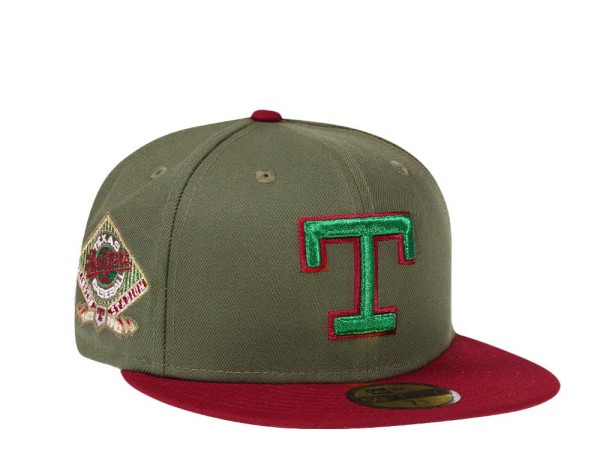 New Era Texas Rangers Arlington Stadium Olive Two Tone Prime Edition 59Fifty Fitted Cap