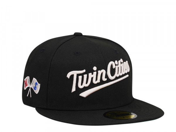 New Era Minnesota Twins Black Throwback Edition 59Fifty Fitted Cap