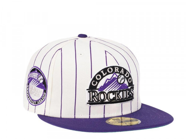 New Era Colorado Rockies 10th Anniversary Pinstripe Heroes Elite Edition 59Fifty Fitted Cap