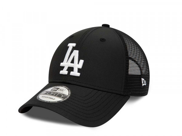 New Era Los Angeles Dodgers Home Field Black 9Forty Trucker Strapback Cap