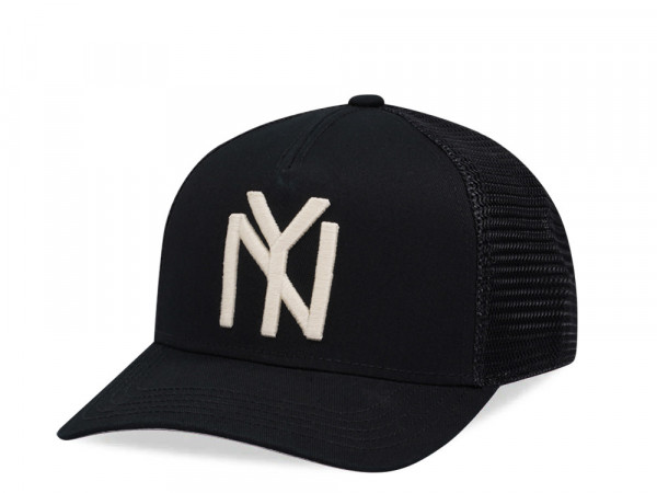 American Needle New York Black Yankees Archive Trucker Snapback Cap