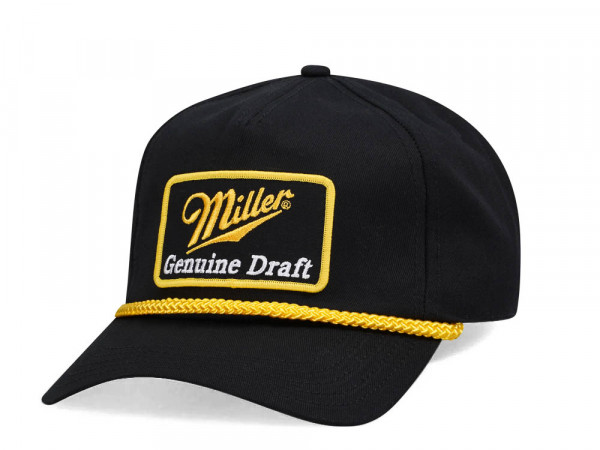 American Needle Miller Genuine Draft Roscoe Black Snapback Cap