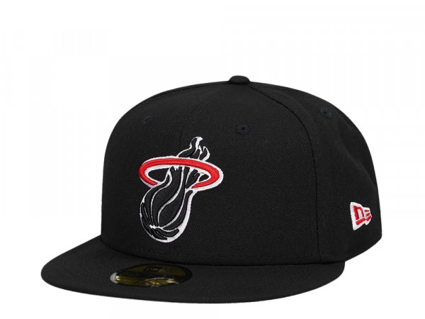 New Era Miami Heat Black Red Detail Edition 59Fifty Fitted Cap