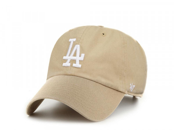 47Brand Los Angeles Dodgers Khaki Clean Up Strapback Cap