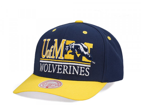 Mitchell & Ness University of Michigan Wolverines Pro Crown Fit Snapback Cap