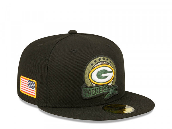 New Era Green Bay Packers Salute to Service 2022 Fitted 59Fifty Cap