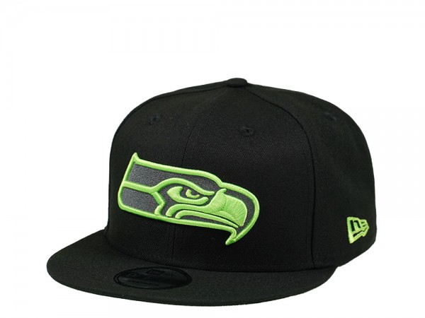 New Era Seattle Seahawks Green on Black Edition 9Fifty Snapback Cap