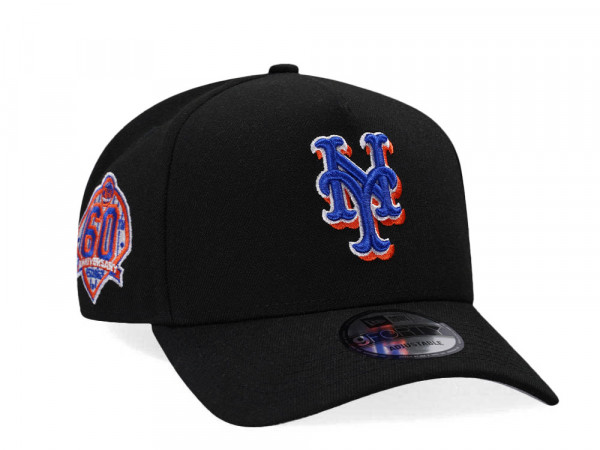 New Era New York Mets 60th Anniversary Black Classic Edition 9Forty A Frame Snapback Cap