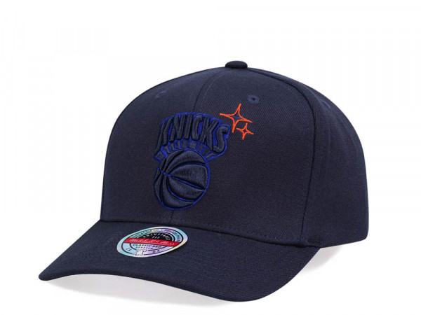 Mitchell & Ness New York Knicks Merch Logo Hardwood Classic Red Flex Snapback Cap
