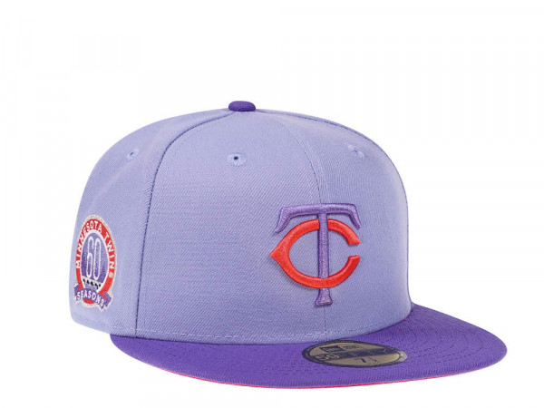 New Era Minnesota Twins 60 Season Purple Dreams Prime Edition 59Fifty Fitted Cap