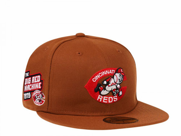 New Era Cincinnati Reds Big Red Machine Bourbon and Suede Edition 59Fifty Fitted Cap