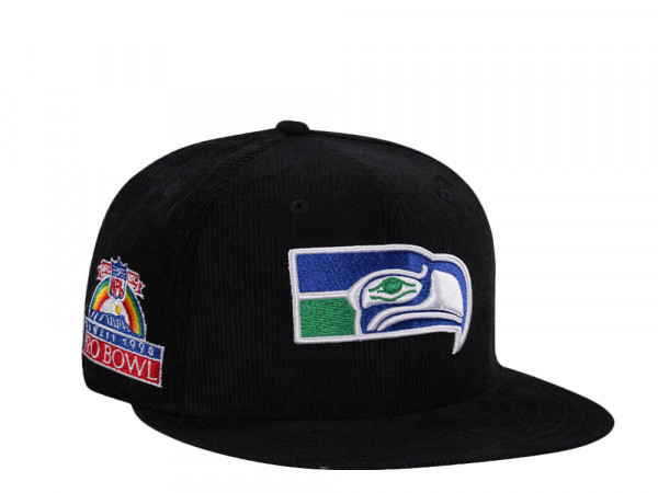 New Era Seattle Seahawks Pro Bowl 1990 Black Corduroy Edition 59Fifty Fitted Cap