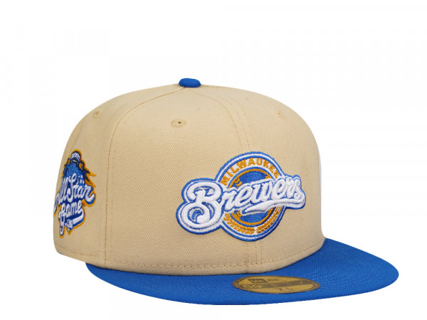 New Era Milwaukee Brewers All Star Game 2002 Vegas Gold Two Tone Edition 59Fifty Fitted Cap