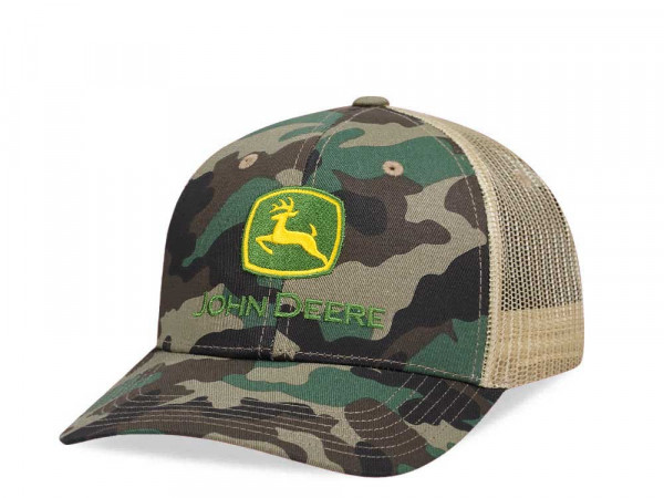 John Deere Camouflage Trucker Snapback Cap