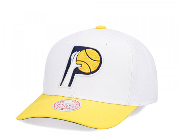 Mitchell & Ness Indiana Pacers Team Two Tone 2.0 Pro White Snapback Cap