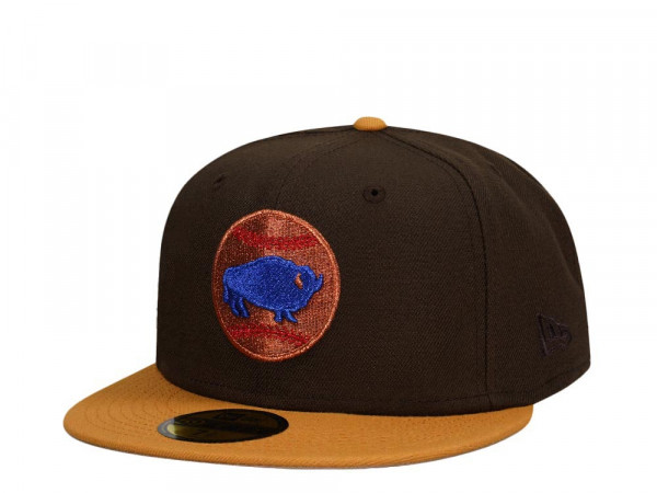 New Era Buffalo Bisons Copper Chocolate Two Tone Prime Edition 59Fifty Fitted Cap