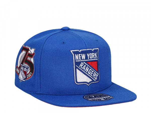 Mitchell & Ness New York Rangers 75th Anniversary Vintage Edition Dynasty Fitted Cap