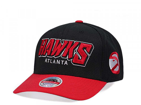 Mitchell & Ness Atlanta Hawks Shredder Stretch Hardwood Classic Red Flex Snapback Cap
