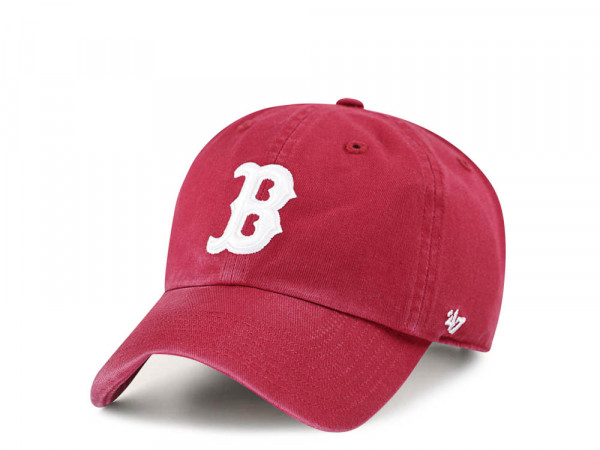 47Brand Boston Red Sox Razor Red Clean Up Strapback Cap