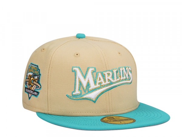 New Era Florida Marlins 10th Anniversary Vegas Script Two Tone Edition 59Fifty Fitted Cap