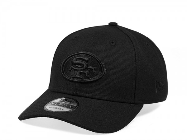 New Era San Francisco 49ers All Black Edition 9Forty Strapback Cap