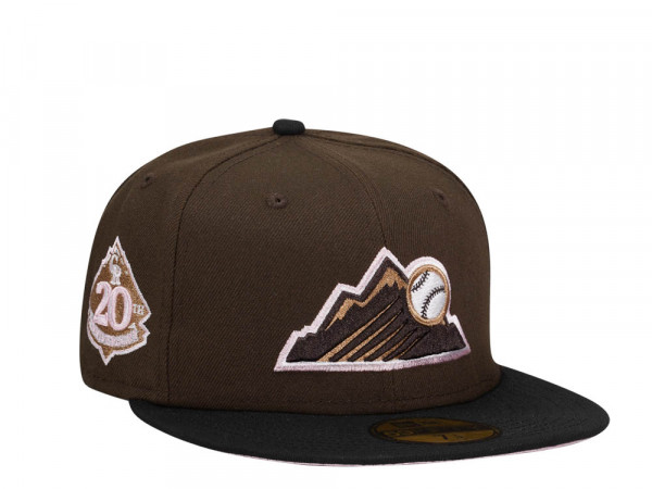 New Era Colorado Rockies 20th Anniversary Chocolate Pink Two Tone Edition 59Fifty Fitted Cap