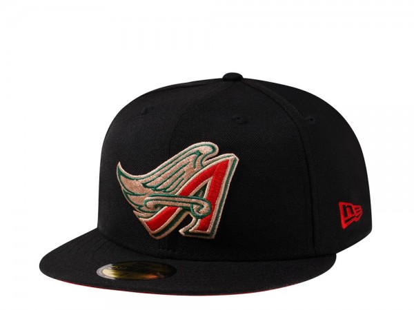 New Era Anaheim Angels Black and Red Prime Edition 59Fifty Fitted Cap