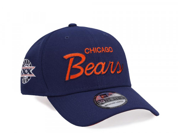 New Era Chicago Bears Navy Super Bowl XX Edition 39Thirty Stretch Cap