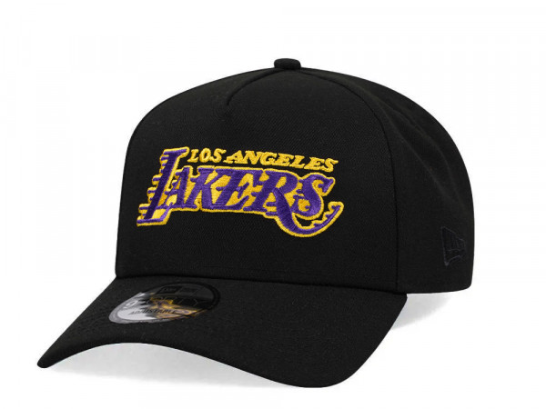 New Era Los Angeles Lakers Black Classic Edition 9Forty A Frame Snapback Cap