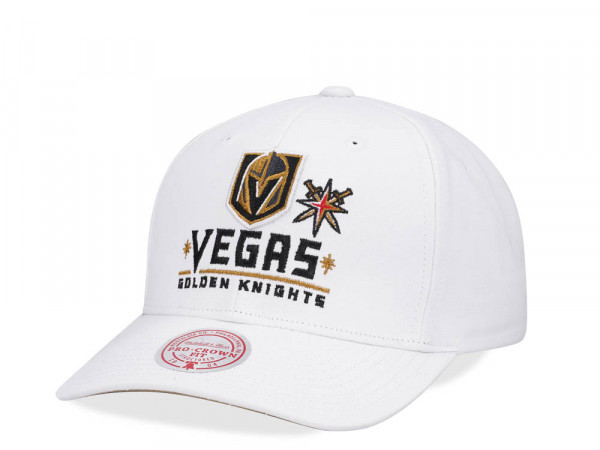Mitchell & Ness Vegas Golden Knights All in Pro White Snapback Cap