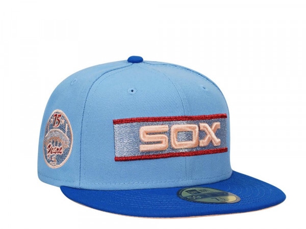 New Era Chicago White Sox 75 Years Comiskey Park Frozen Peach Two Tone Edition 59Fifty Fitted Cap