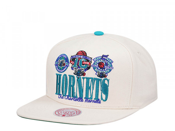 Mitchell & Ness Charlotte Hornets Reframe Retro Off White Snapback Cap