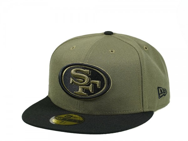 New Era San Francisco 49ers Olive Black Edition 59Fifty Fitted Cap