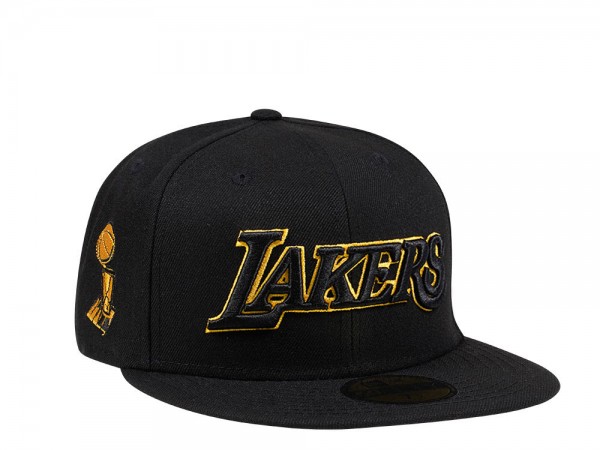 New Era Los Angeles Lakers Champs Black and Pink Edition 59Fifty Fitted Cap