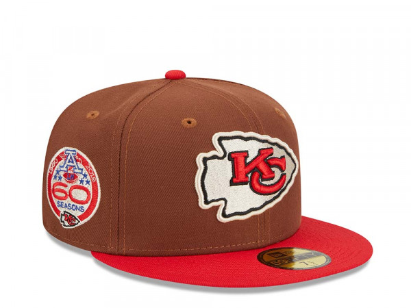 New Era Kansas City Chiefs 60th Anniversary Harvest Two Tone Edition 59Fifty Fitted Cap