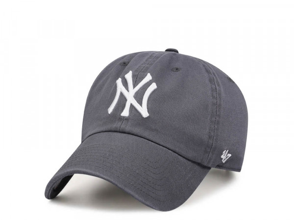 47Brand New York Yankees Charcoal Clean Up Strapback Cap