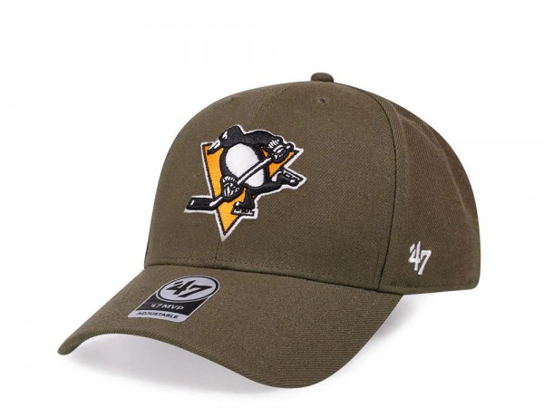 47Brand Pittsburgh Penguins Classic Olive Snapback Cap