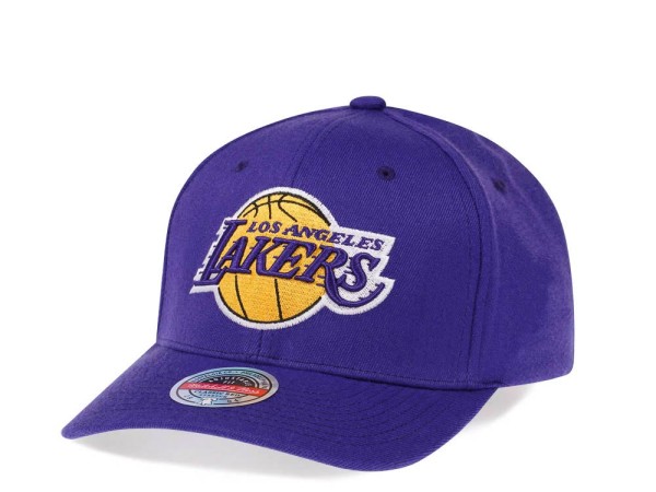 Mitchell & Ness Los Angeles Lakers Team Ground Red Line Solid Flex Snapback Cap