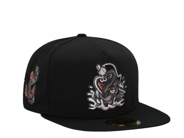 New Era Gwinnett Stripers Black Prime Edition A Frame 59Fifty Fitted Cap