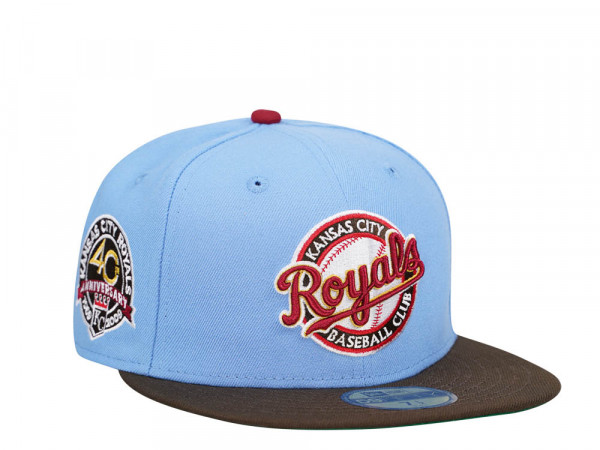 New Era Kansas City Royals 40th Anniversary Powder Blue Throwback Two Tone Edition 59Fifty Fitted Cap
