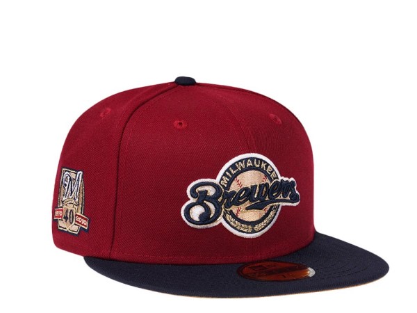 New Era Milwaukee Brewers 40th Anniversary Two Tone Prime Edition 59Fifty Fitted Cap