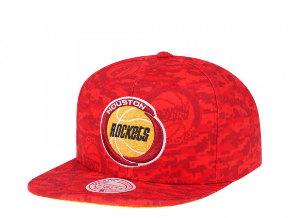 Mitchell & Ness Houston Rockets NBA Team Digi Camo Hardwood Classic Snapback Cap
