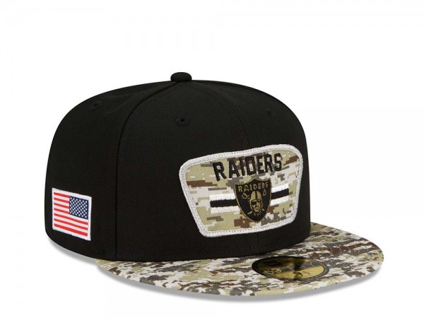 New Era Las Vegas Raiders Salute to Service 21 59Fifty Fitted Cap