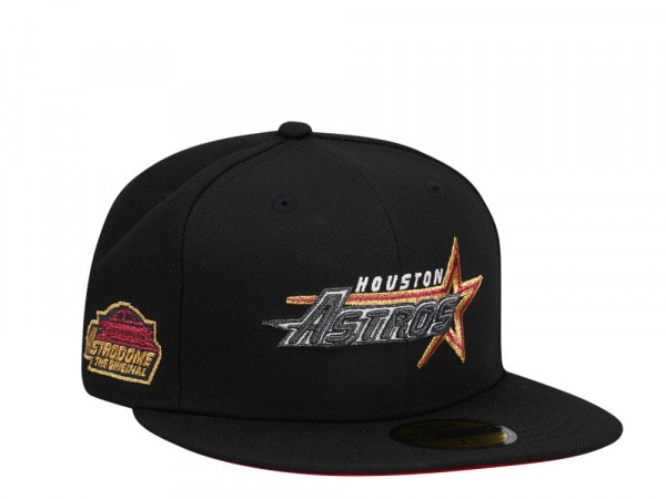 New Era Houston Astros Black And Red Metallic Edition 59Fifty Fitted Cap