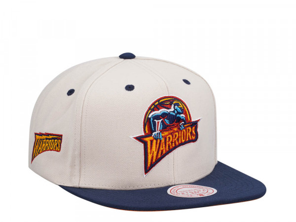 Mitchell & Ness Golden State Warriors Sail Off White Two Tone Snapback Cap