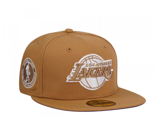 New Era Los Angeles Lakers Wheatbrown Purple Edition 59Fifty Fitted Cap