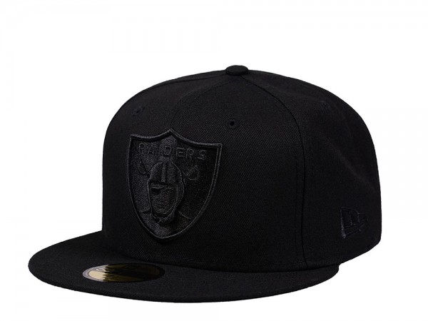 New Era Las Vegas Raiders Black on Black Edition 59Fifty Fitted Cap