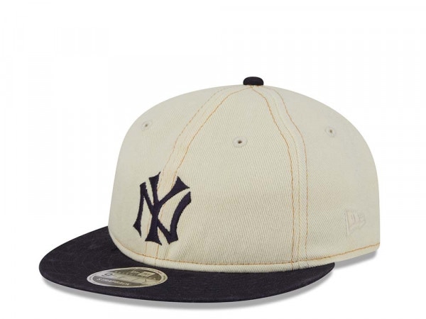 New Era New York Yankees Retro Crown Chrome Denim 9Fifty Strapback Cap